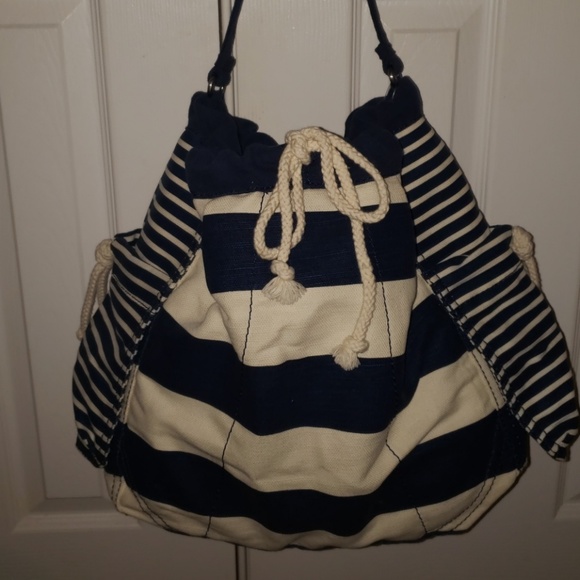 GAP Handbags - NEW! Drawstring Hobo Blue Stripe bag